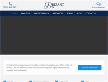 Tablet Screenshot of prizant-law.com